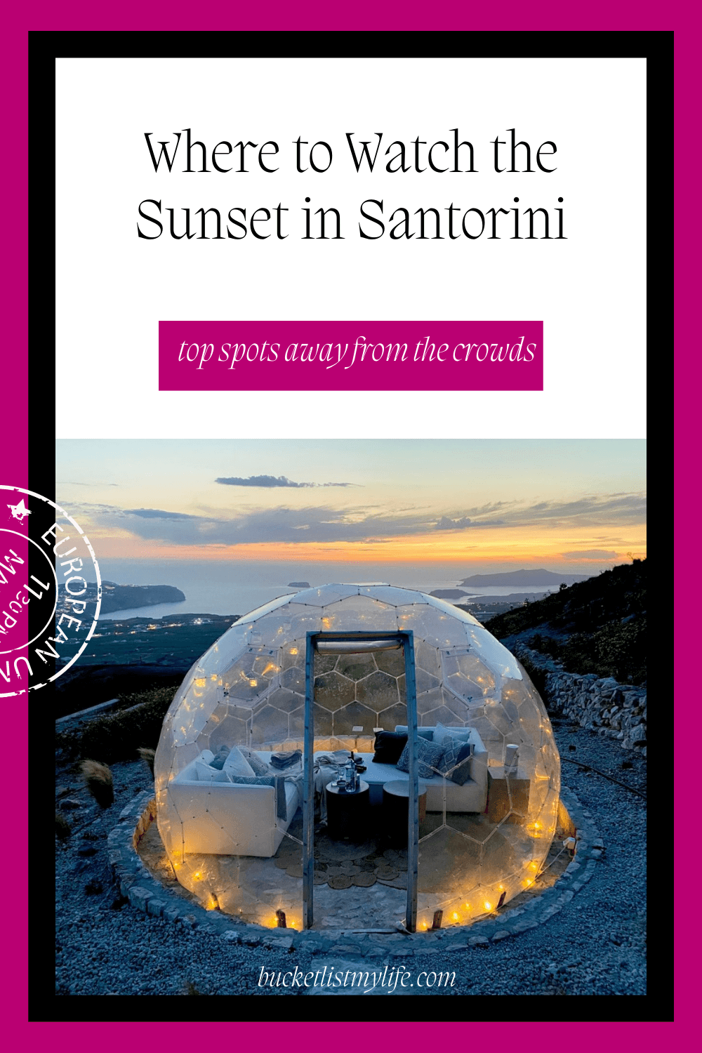 Top Places to See the Fantastic Santorini Sunset